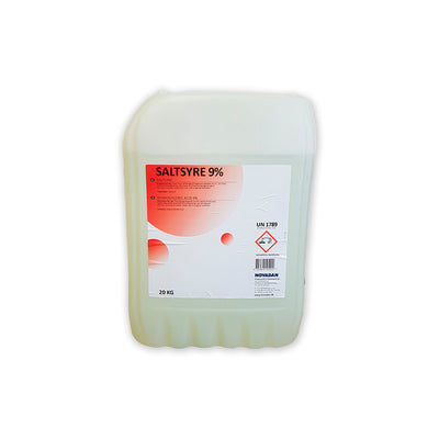 Saltsyra 20 kg, flytande 9 %