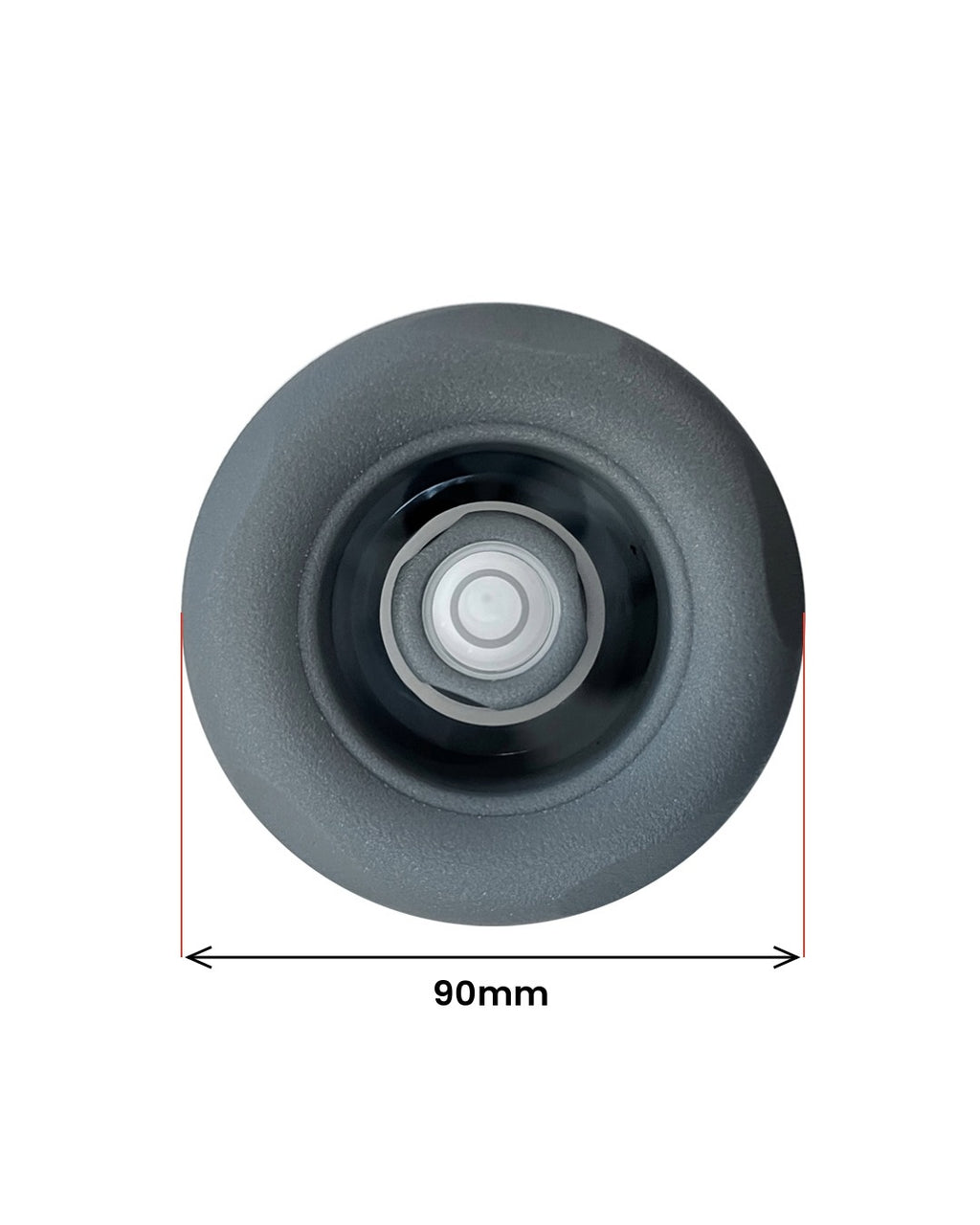 Direktmunstycke 90 mm grått
