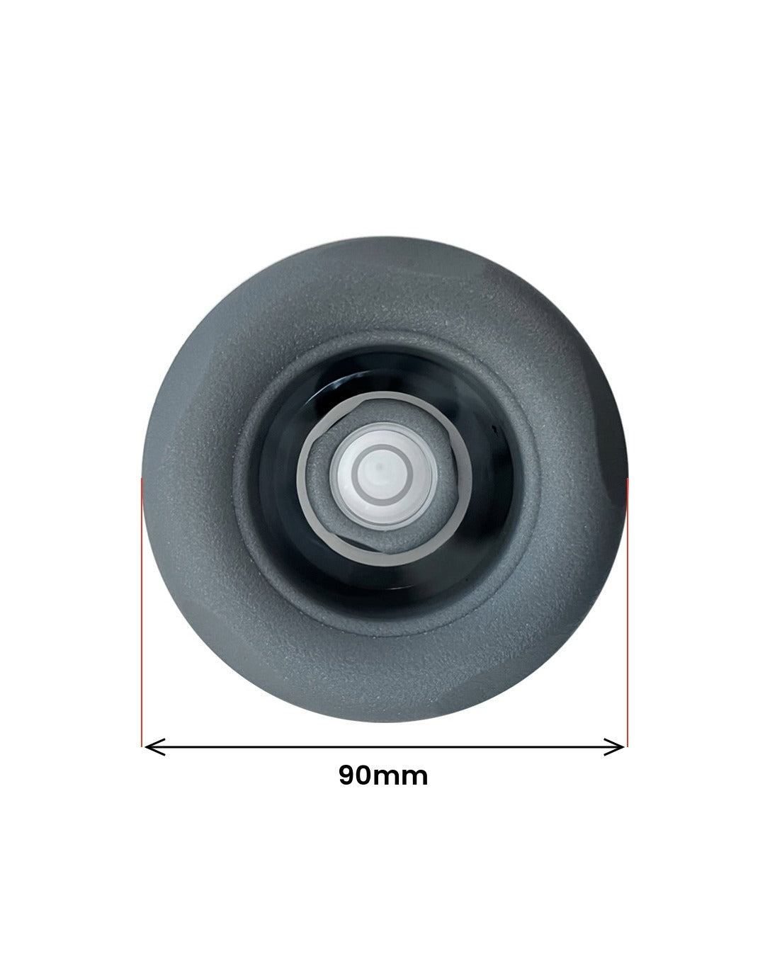 Direktmunstycke 90 mm grått