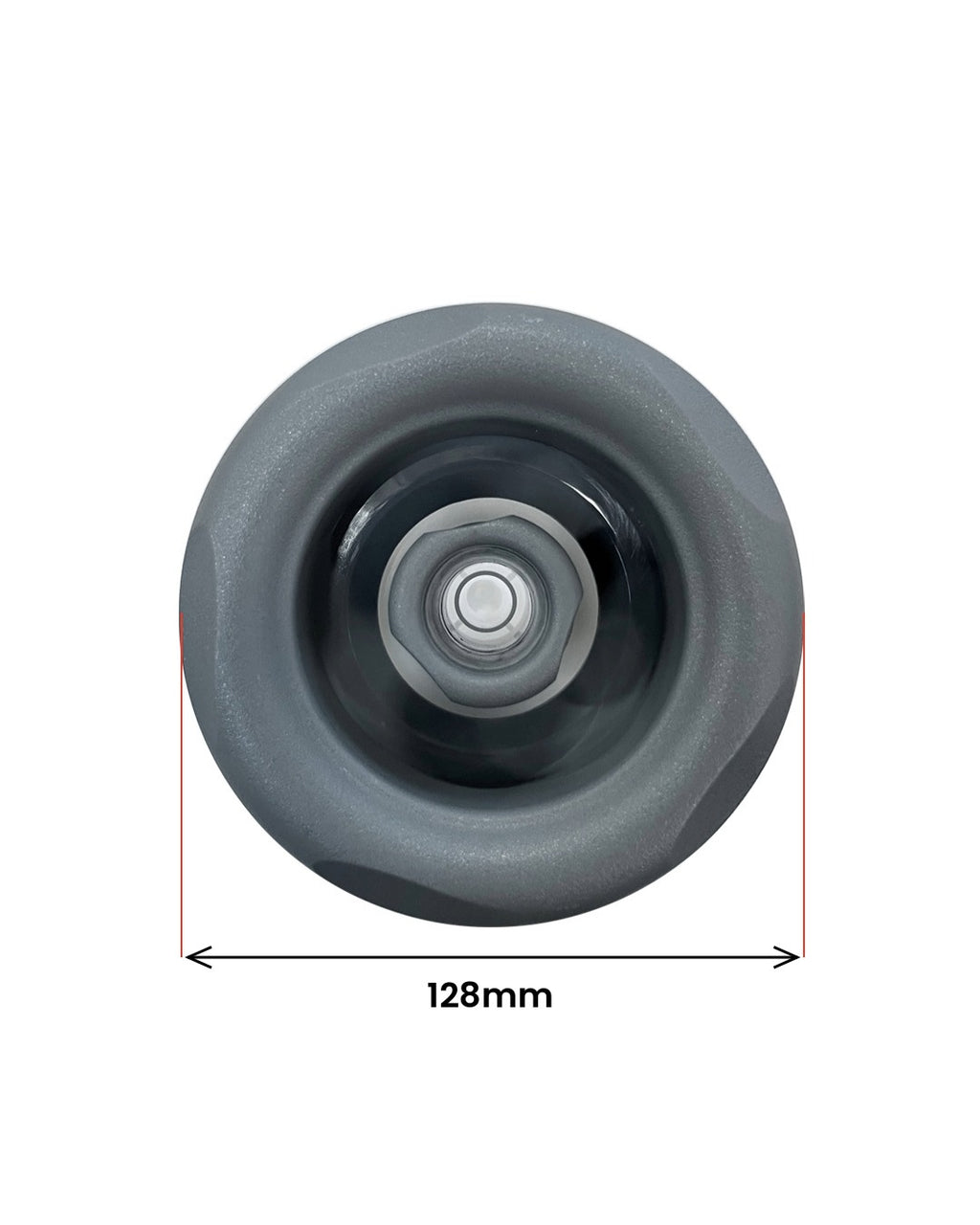 Direktmunstycke 128 mm grått