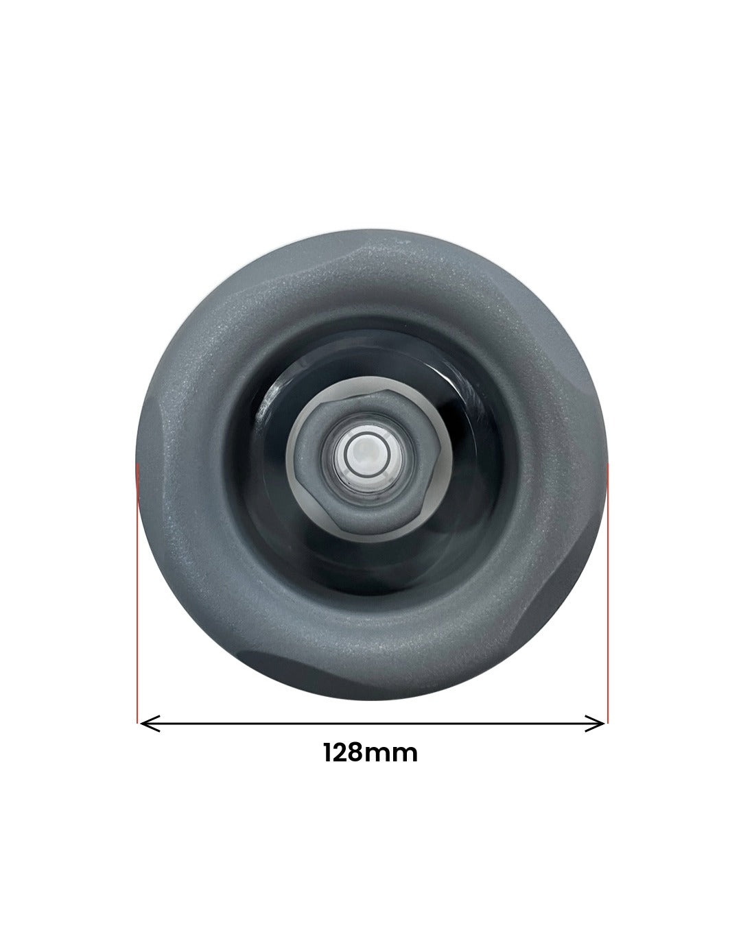 Direktmunstycke 128 mm grått