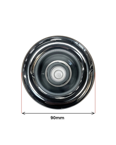 Direktmunstycke 90 mm stålgrått