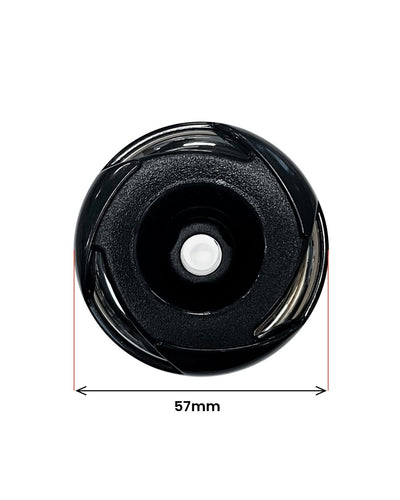 Direktmunstycke 57 mm stål-svart