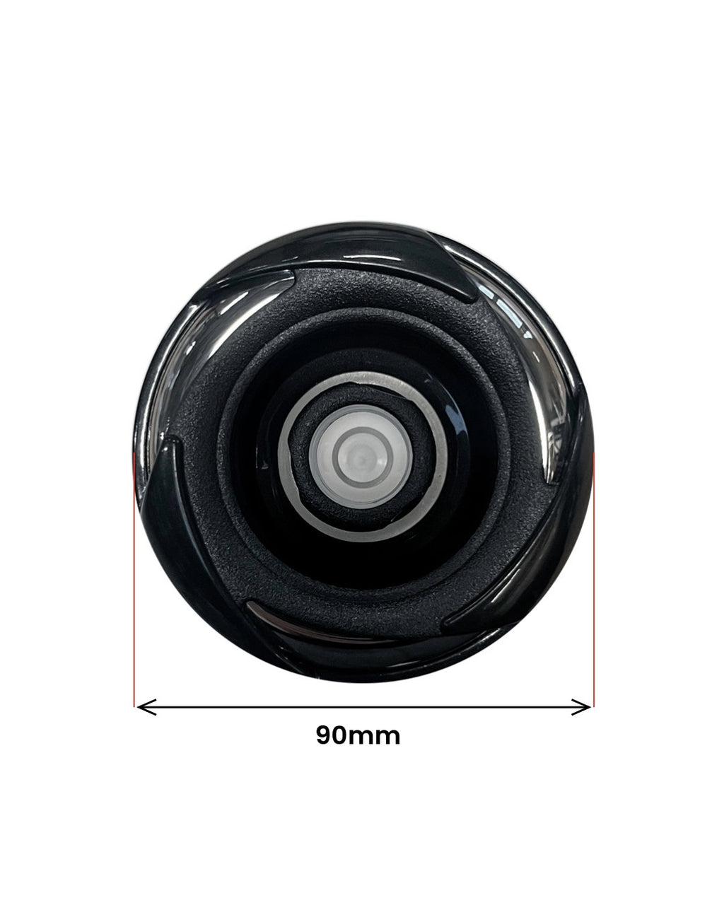 Direktmunstycke 90 mm stål-svart
