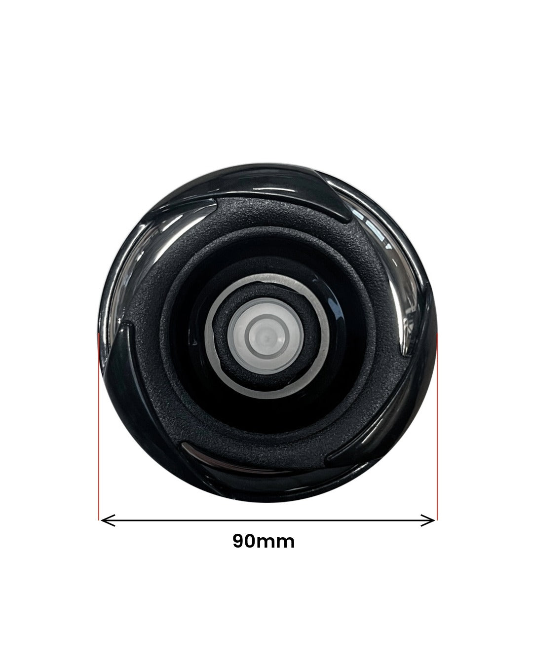 Direktmunstycke 90 mm stål-svart