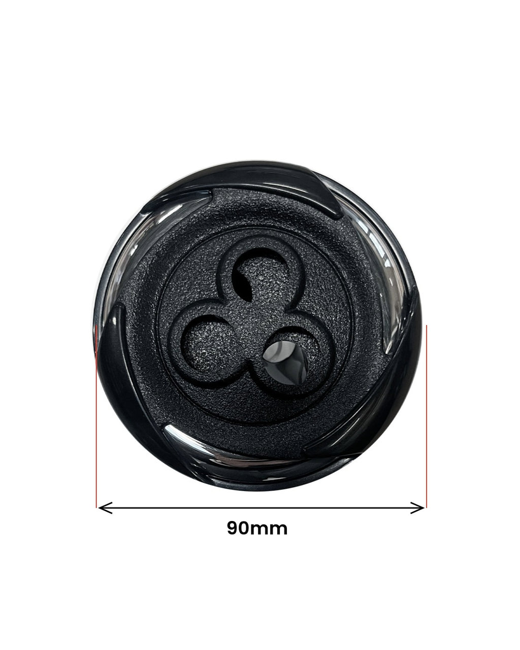 Roterande munstycke 90 mm stål-svart