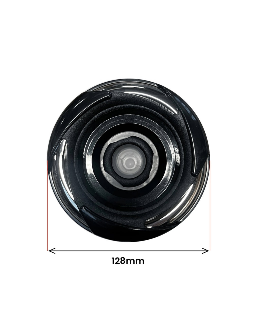 Direktmunstycke 128 mm stål-svart