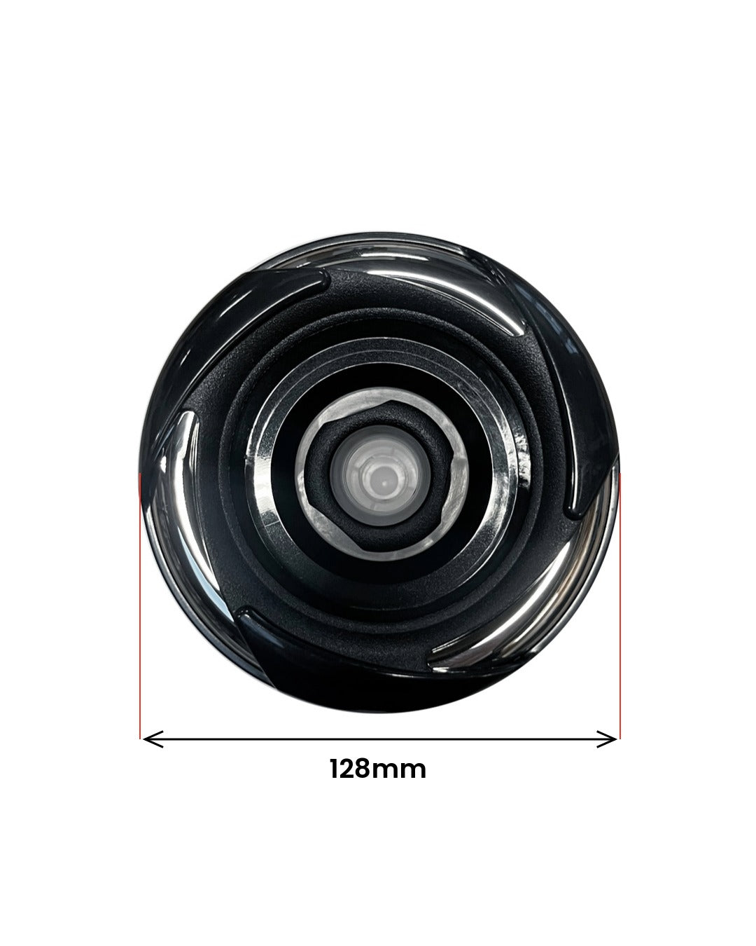 Direktmunstycke 128 mm stål-svart