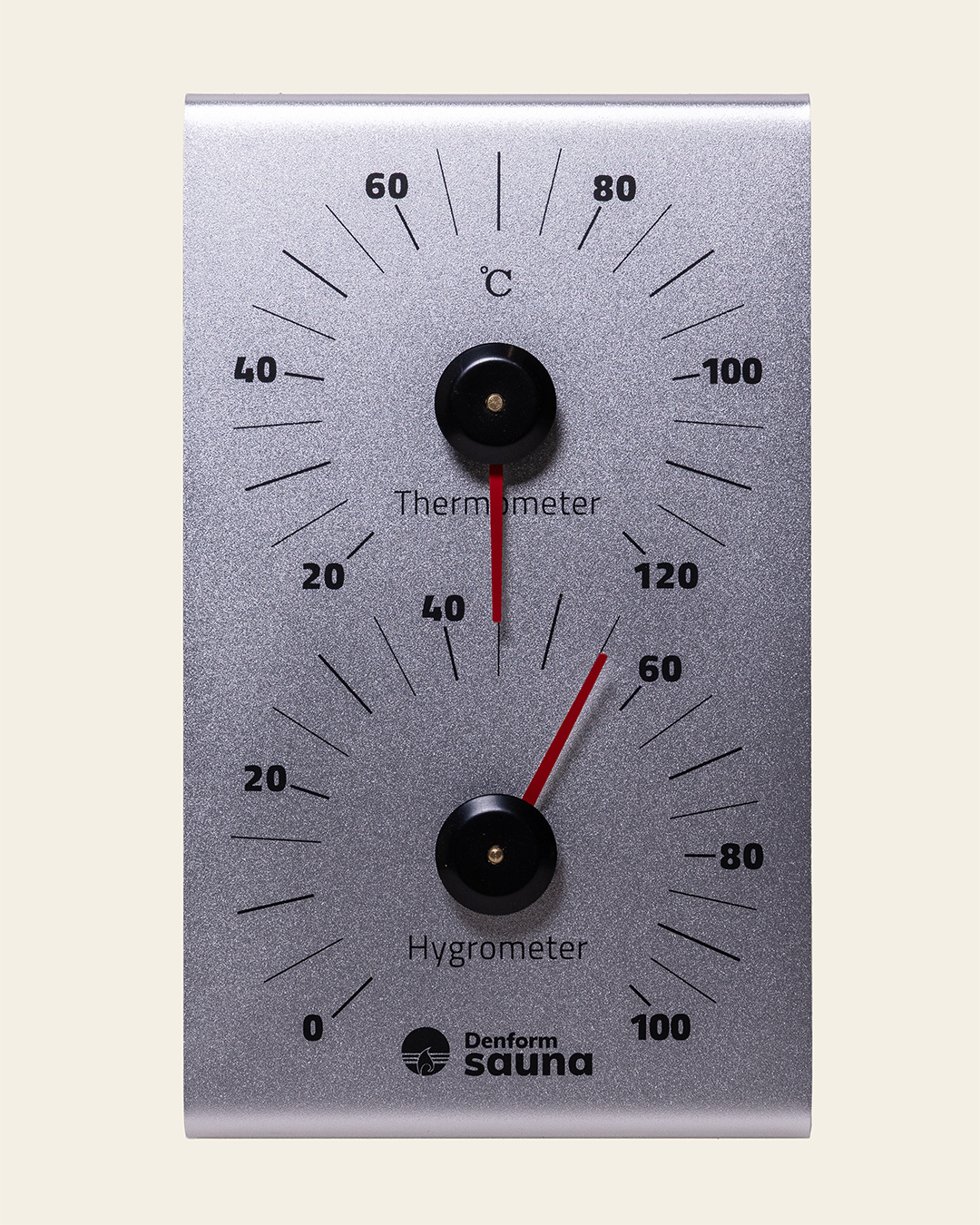 Hygrometer och termometer i aluminium