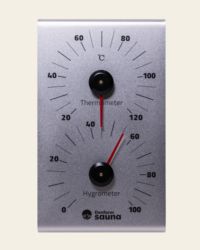 Hygrometer och termometer i aluminium