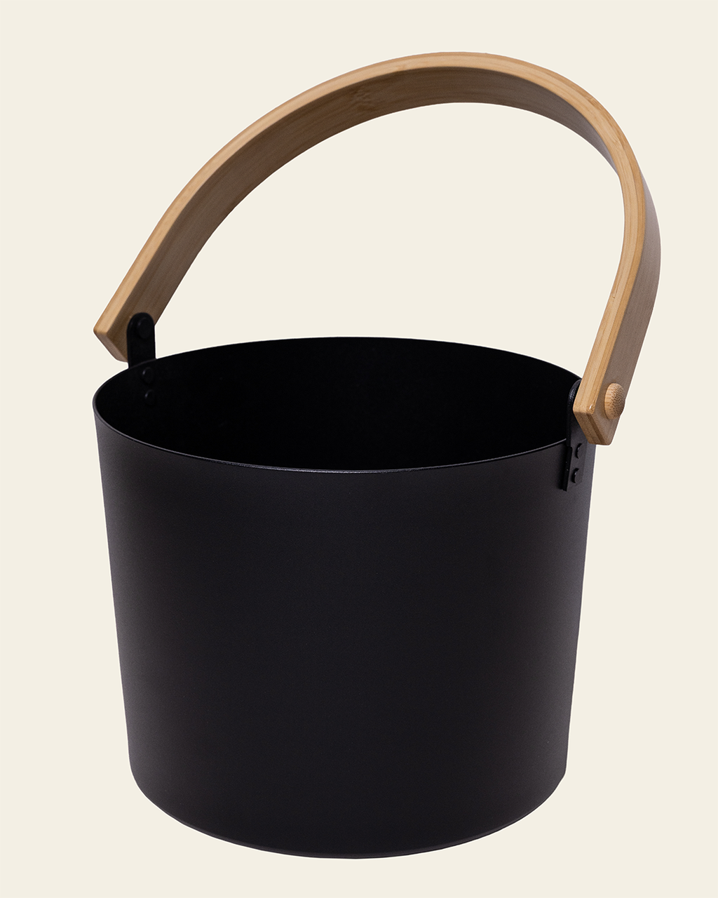 Bastuhink i aluminium och bambu