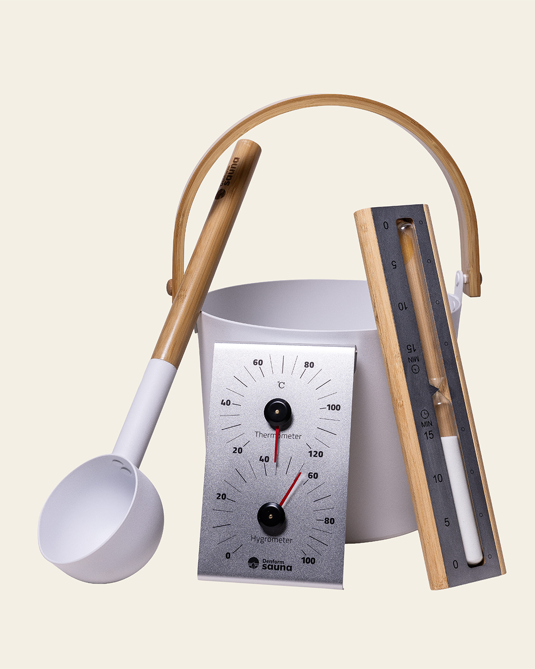 Komplett bastusats vit aluminium