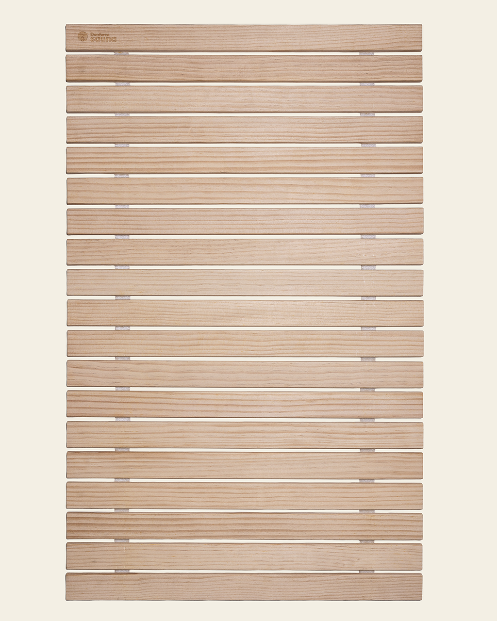 Bastumatta i ljust trä