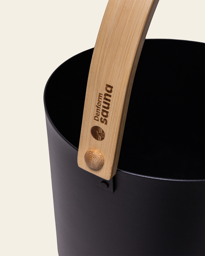 Bastuhink i aluminium och bambu