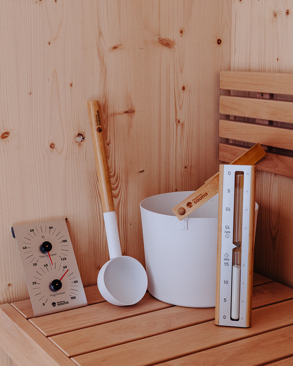 Komplett bastusats vit aluminium