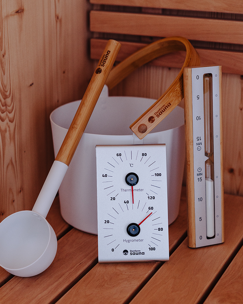 Komplett bastusats vit aluminium