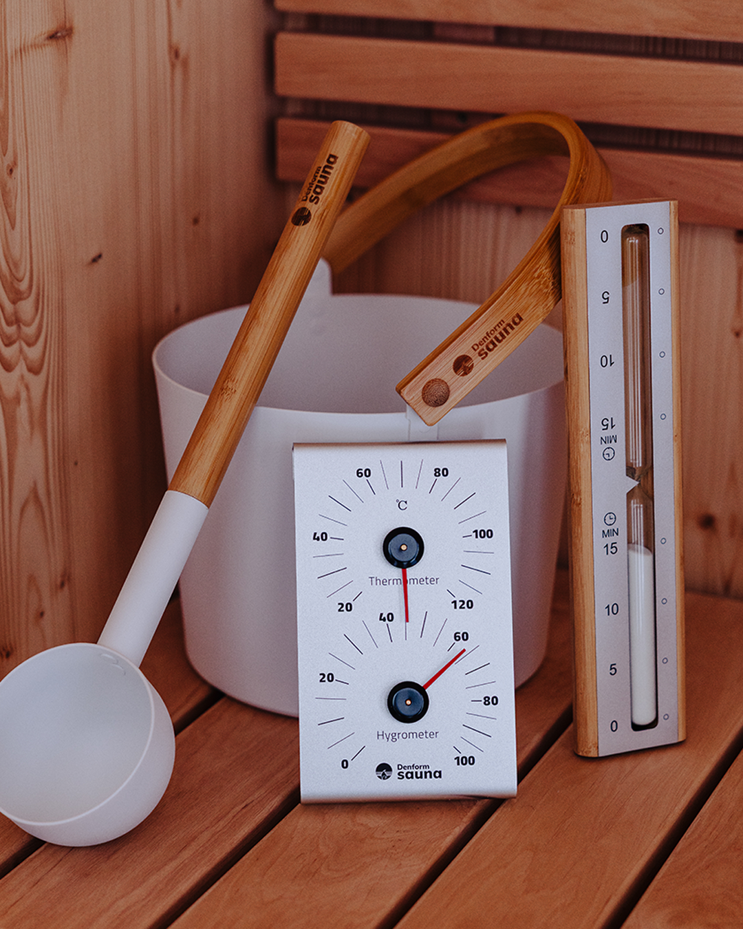 Komplett bastusats vit aluminium