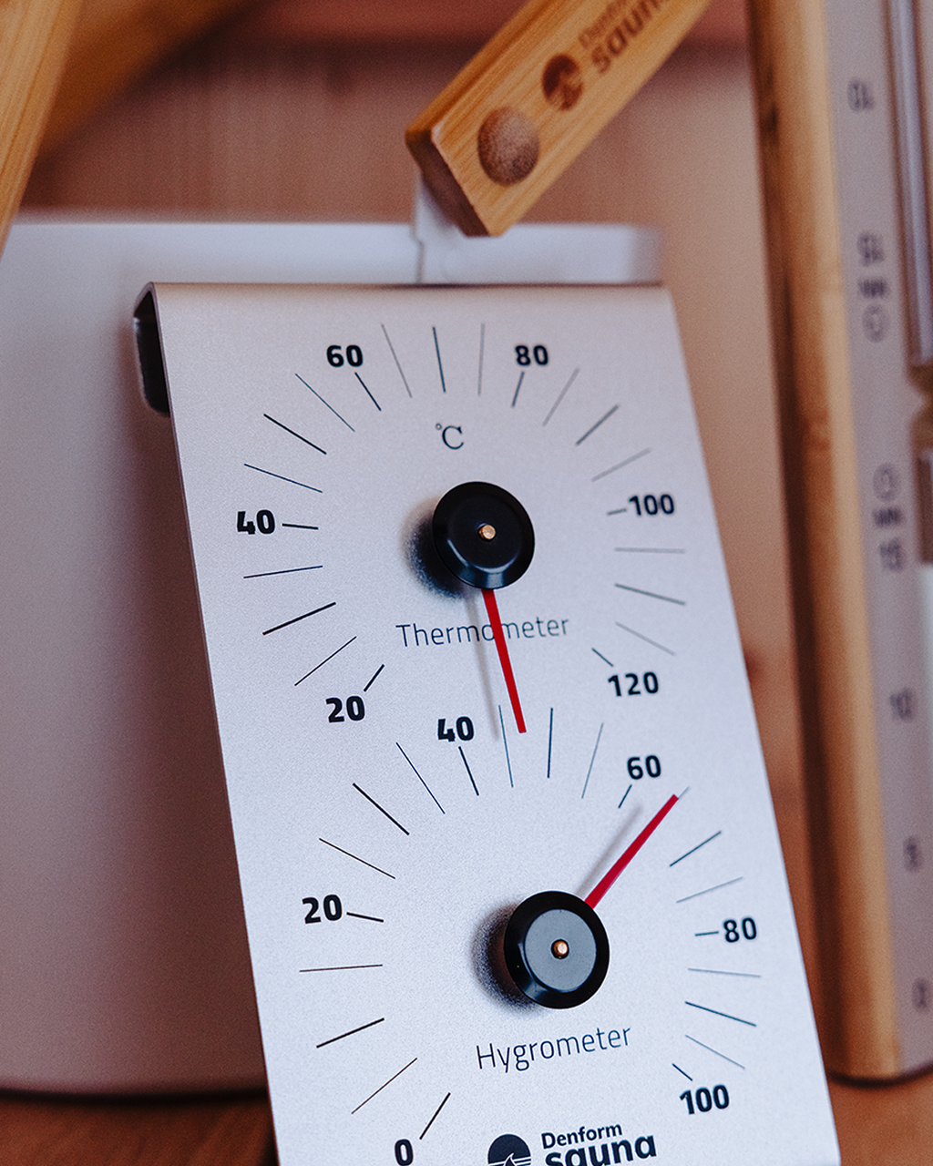 Hygrometer och termometer i aluminium